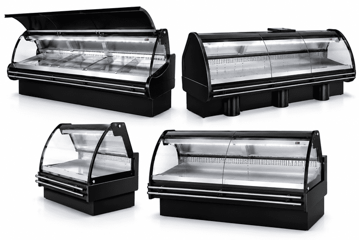 refcab square glass deli hot food display counter retail food display bakery hot showcase premium food display