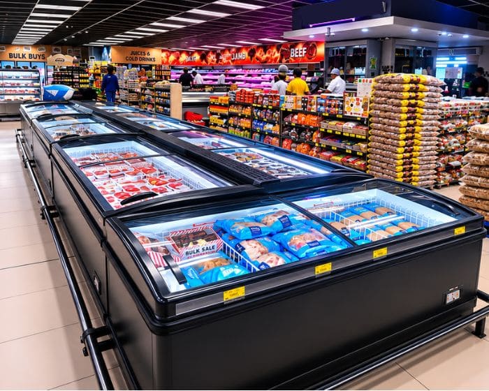 self contained freezers comercial refrigeration solutions retail store refrigeration refcab solutions johannesburg south africa